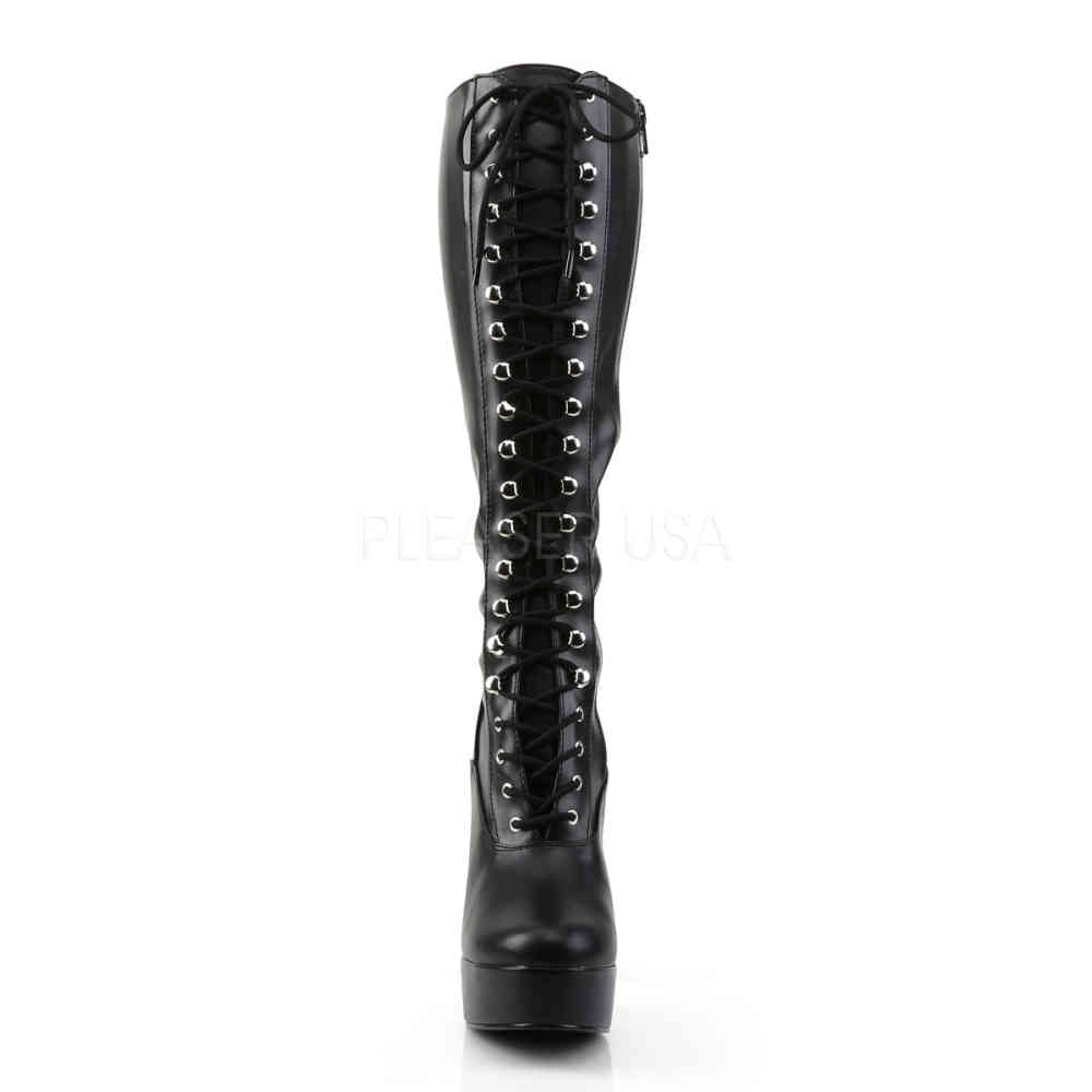 Pleaser - ELECTRA-2023 Botte au genou - Noir